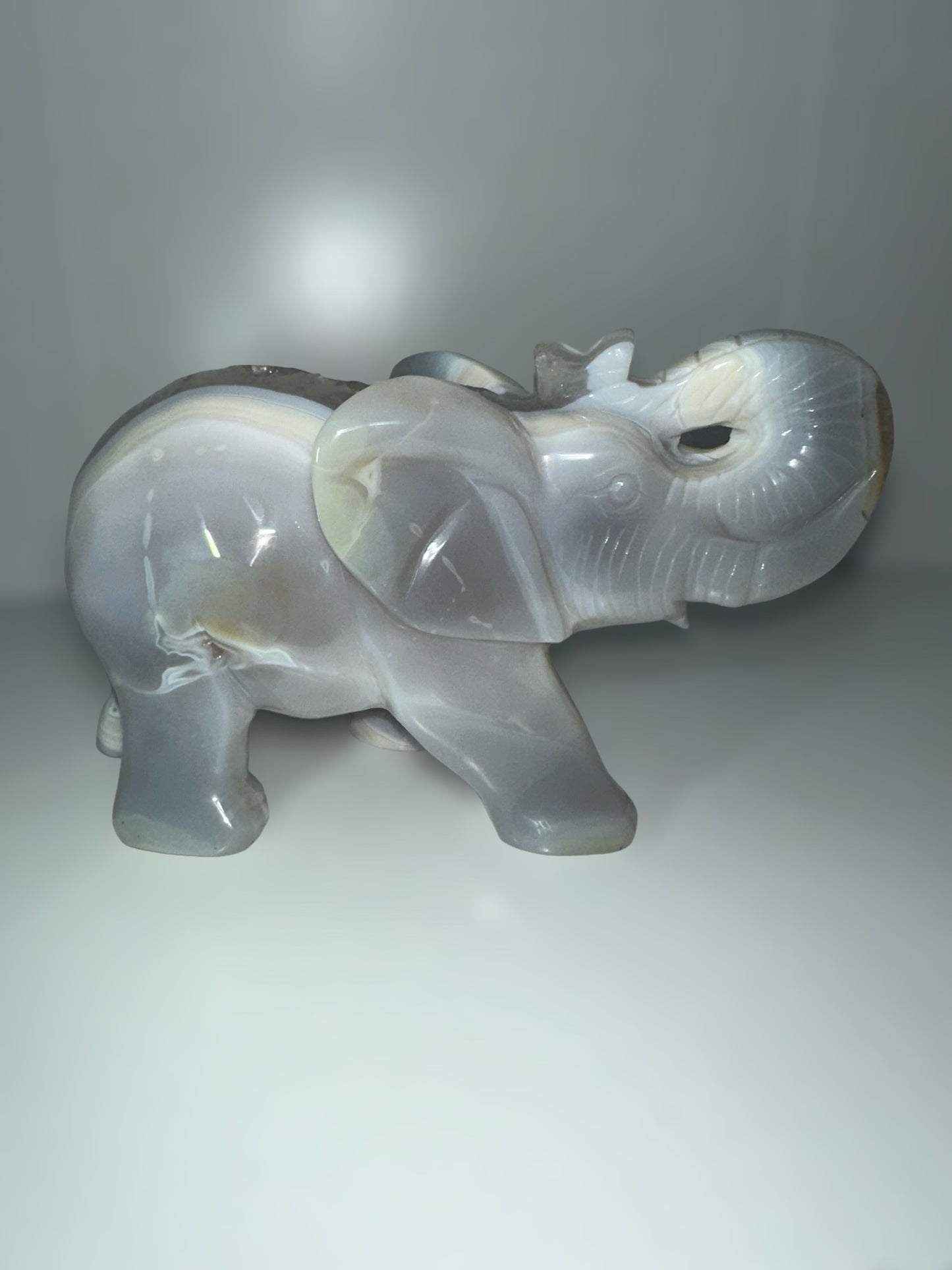 Banded Druzy Agate Elephant