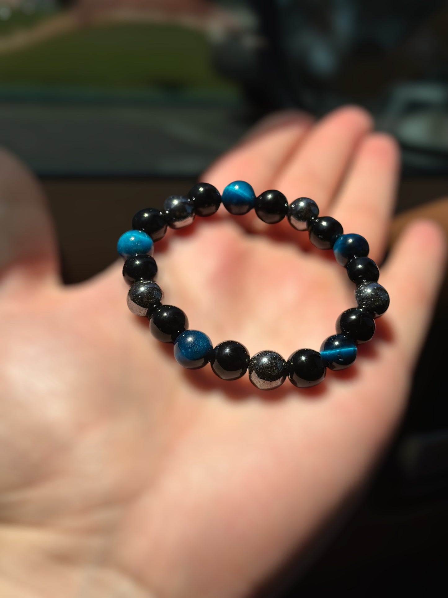 Triple protection Blue bracelet (10mm)