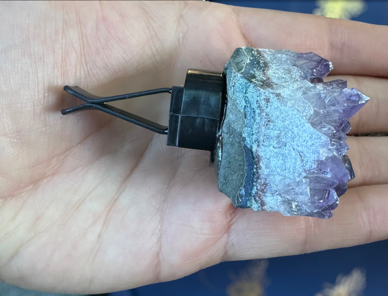 Large Car vent Amethyst cluster