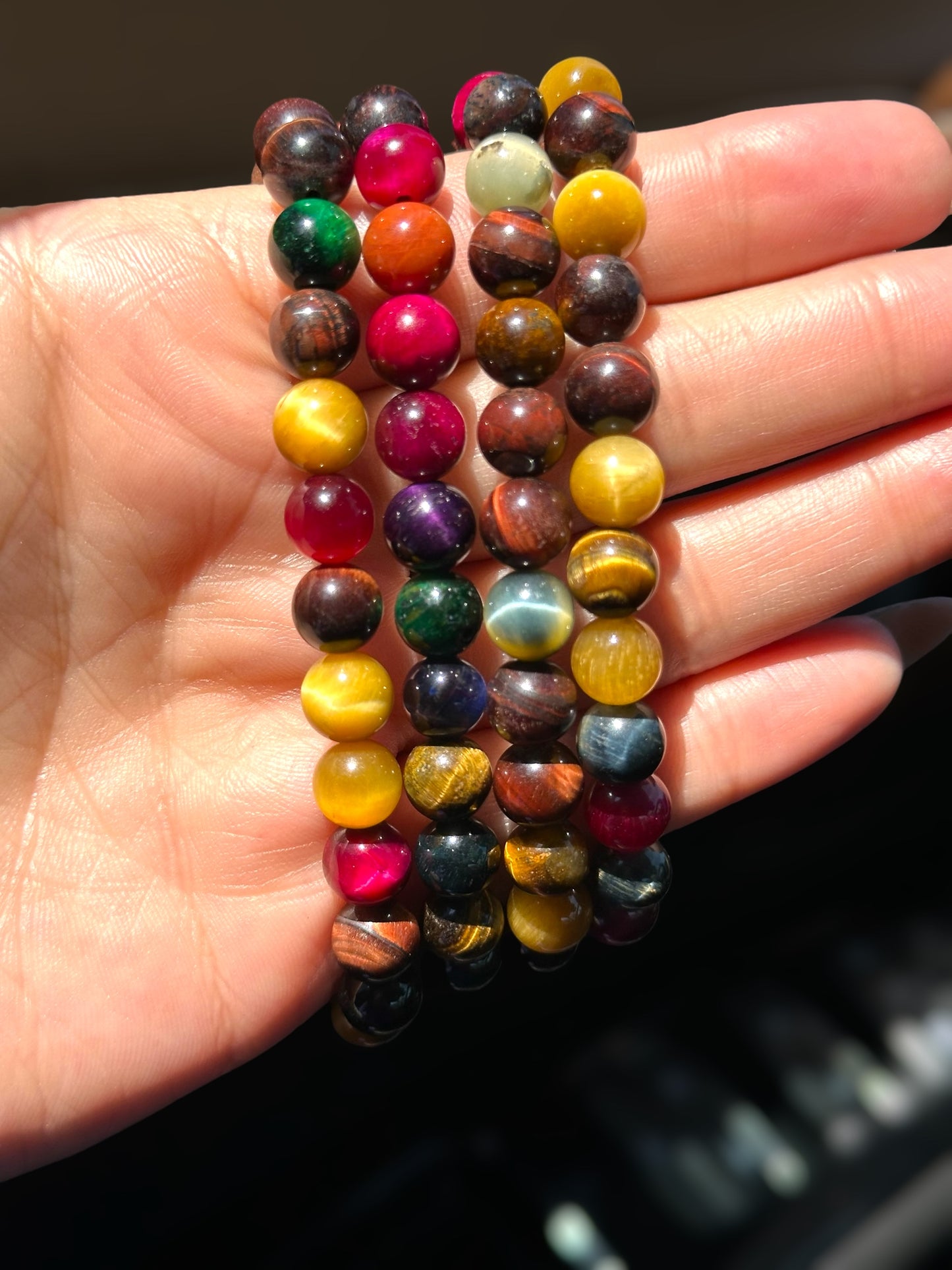 Rainbow Tigers eye (8mm)