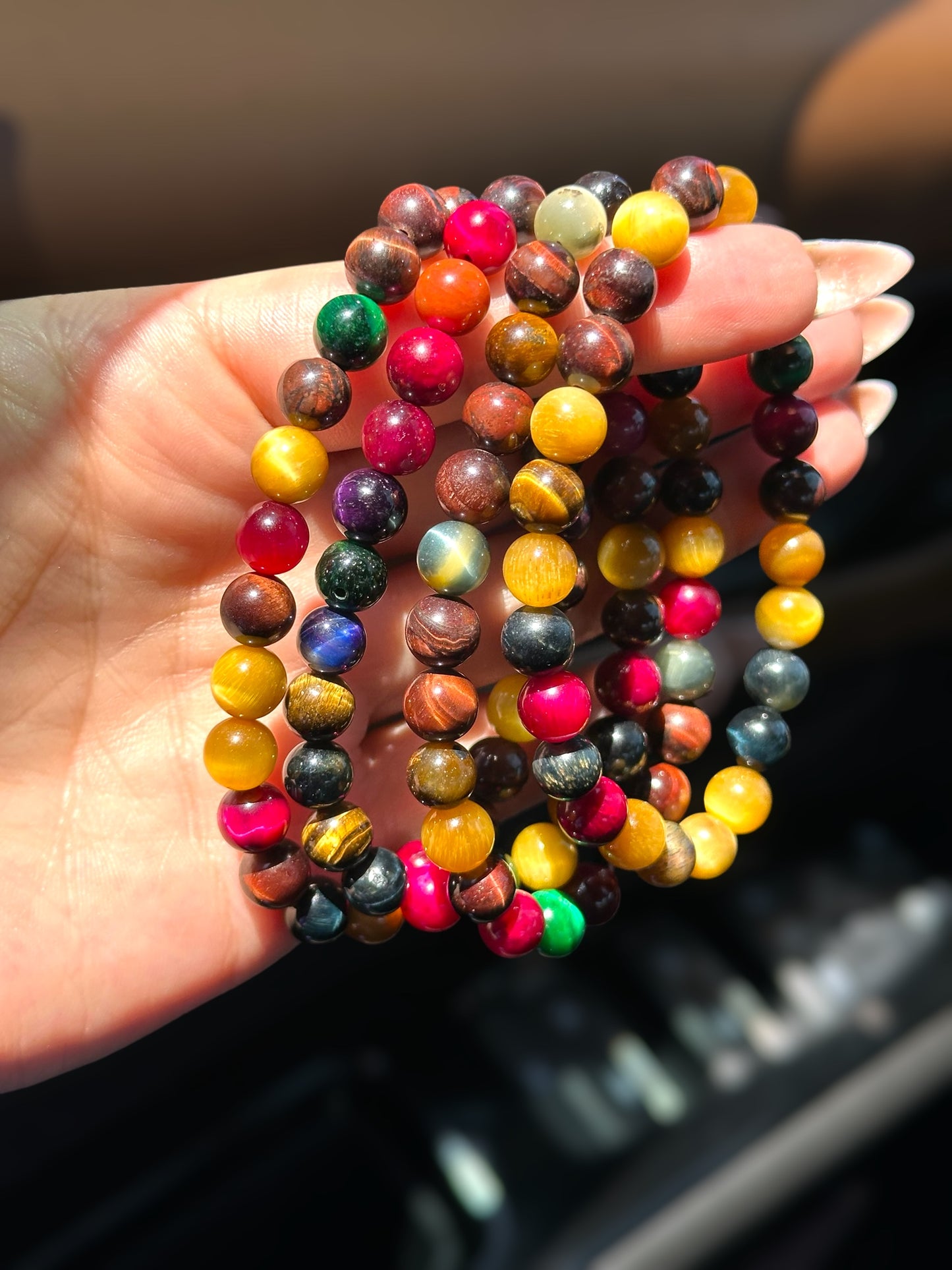 Rainbow Tigers eye (8mm)