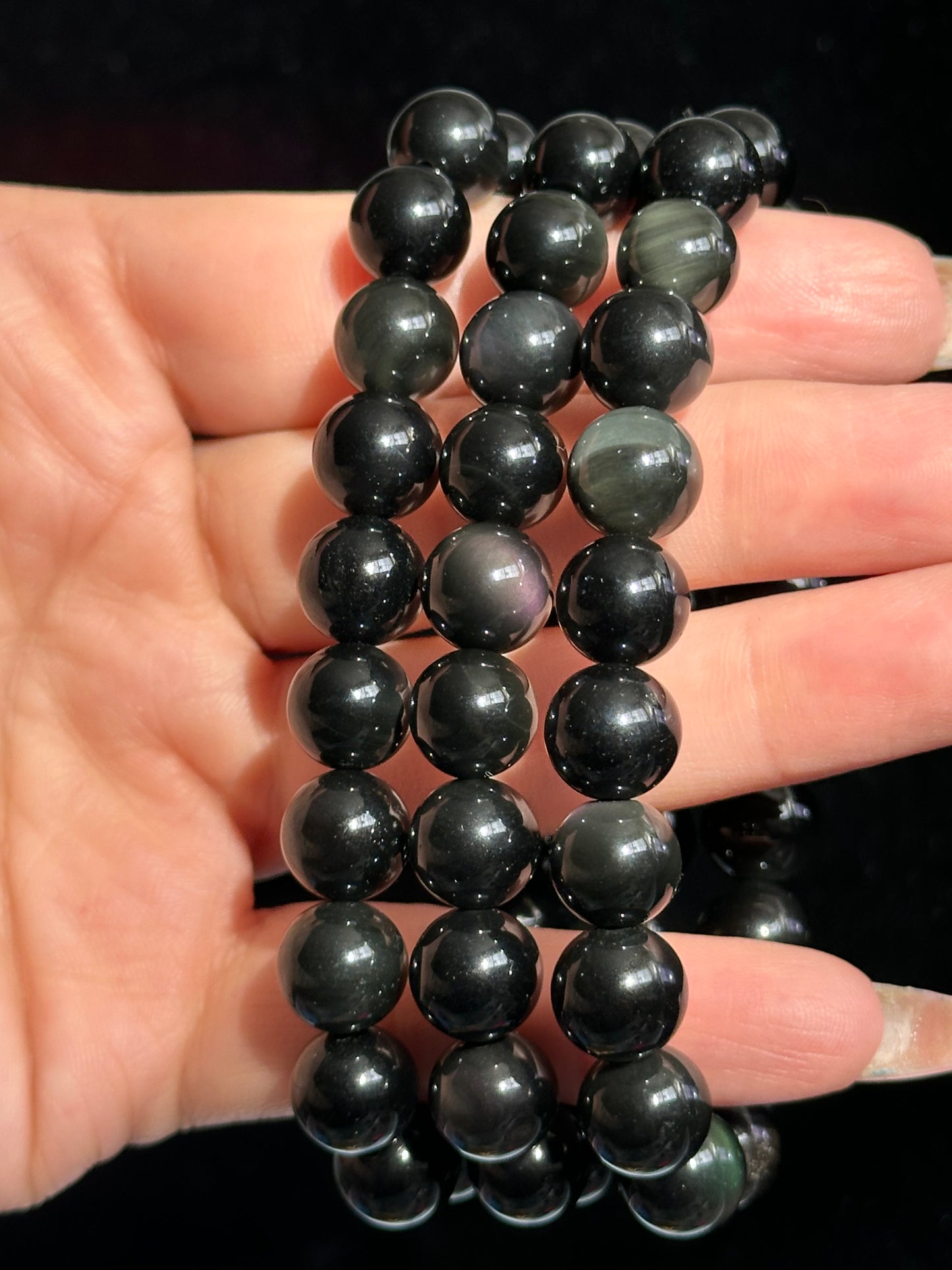 Silver obsidian (10mm)