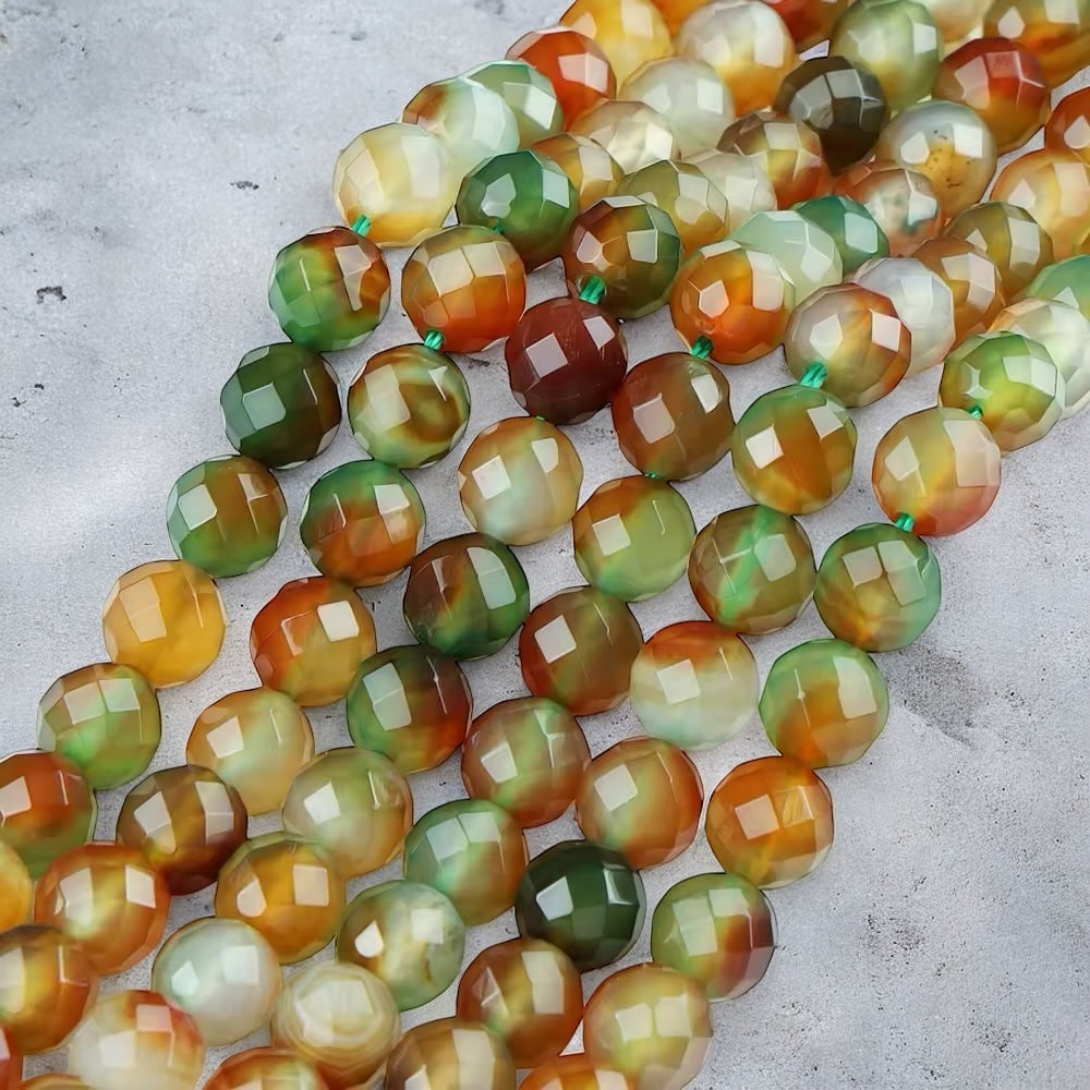 Peacock Agate bracelet (faceted)