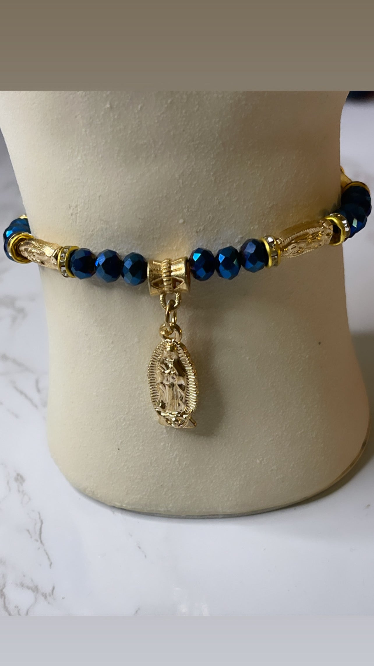 Virgencita Royal blue bracelet
