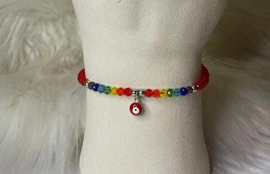 Colorful beads red ojo charm