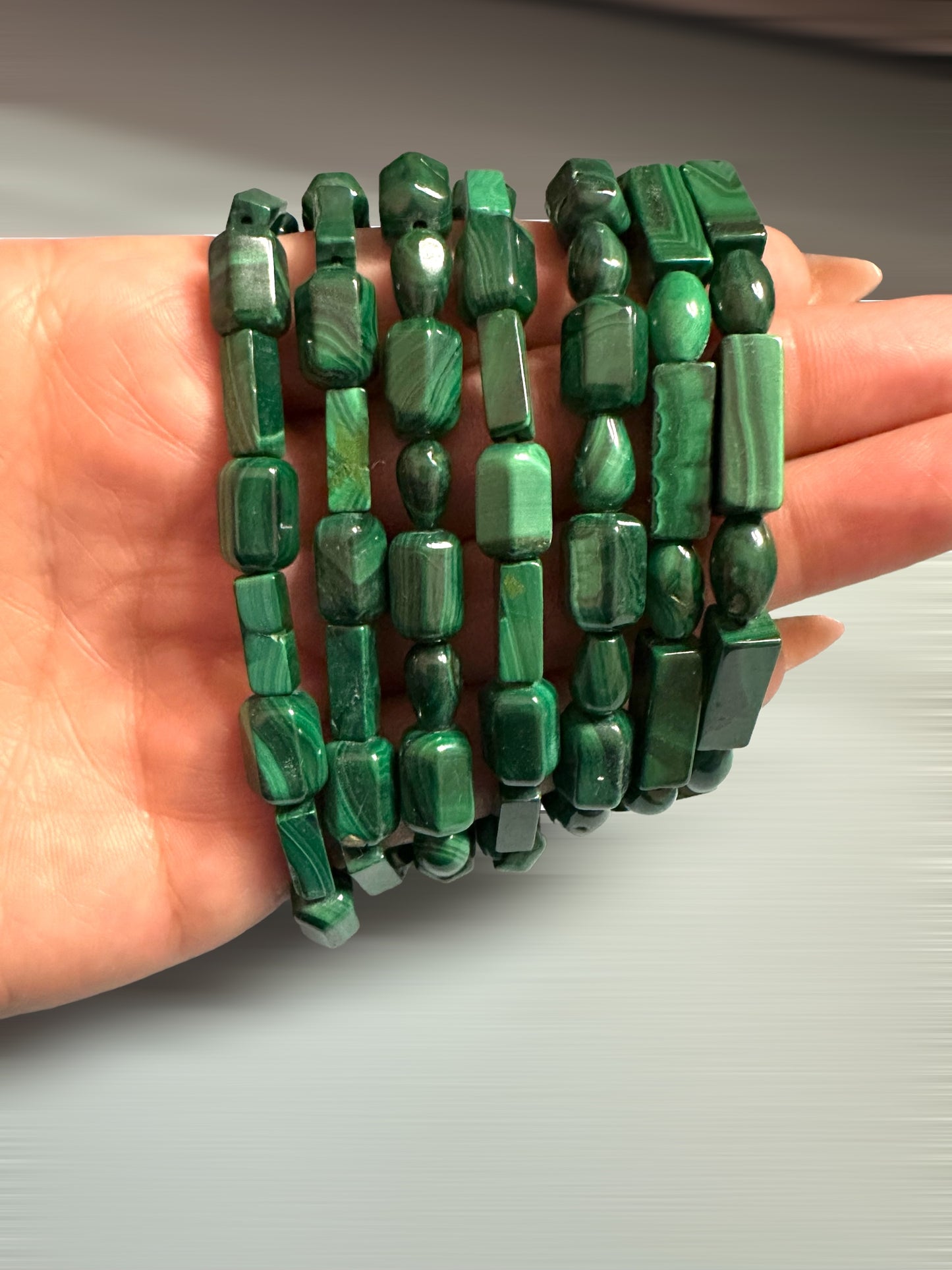Malachite freeform bracelet