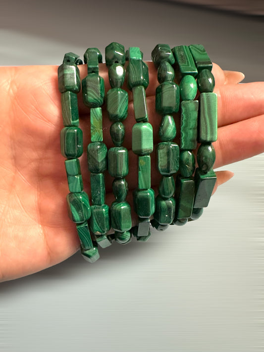 Malachite freeform bracelet