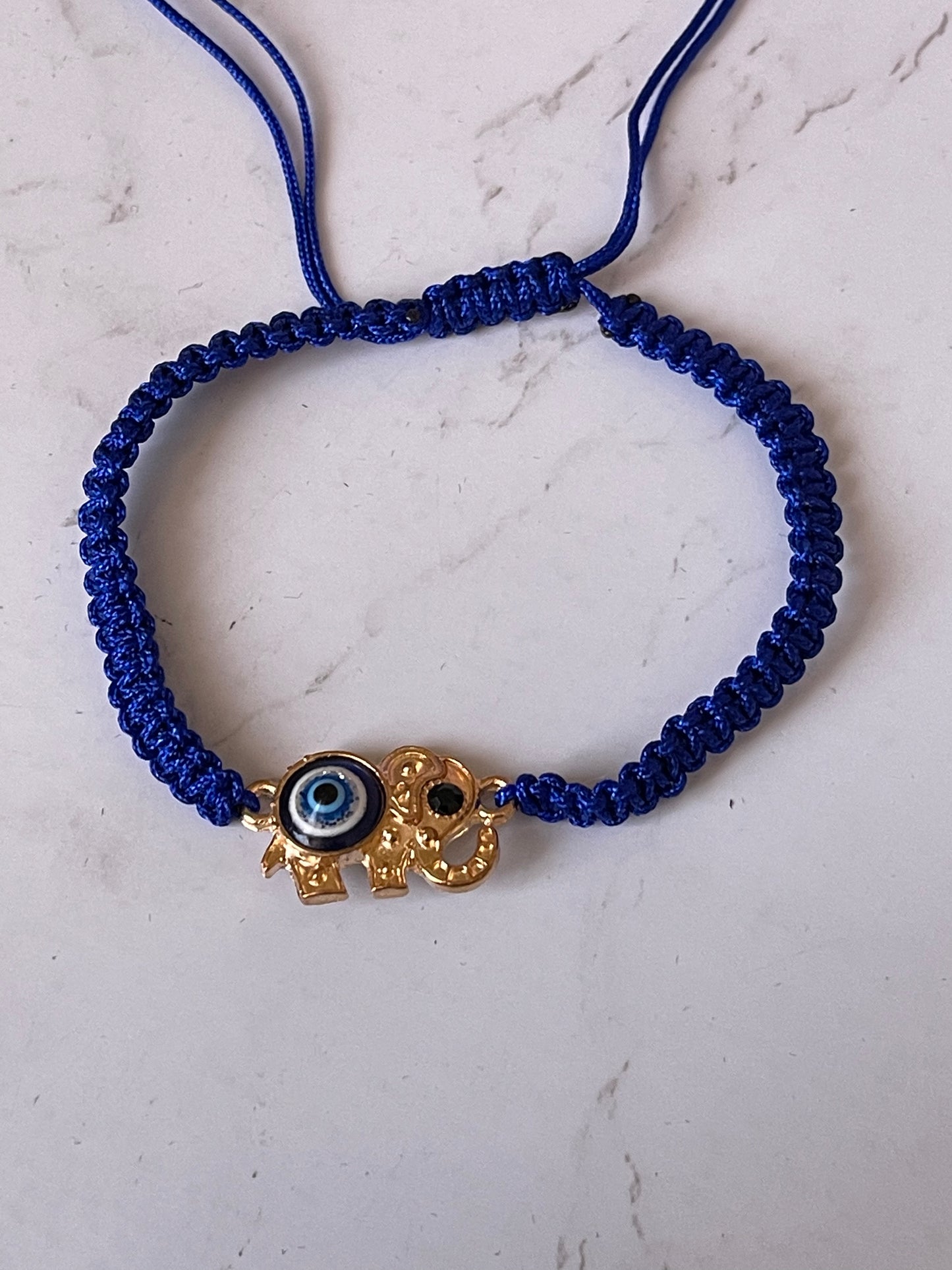 Blue lucky elephant bracelet