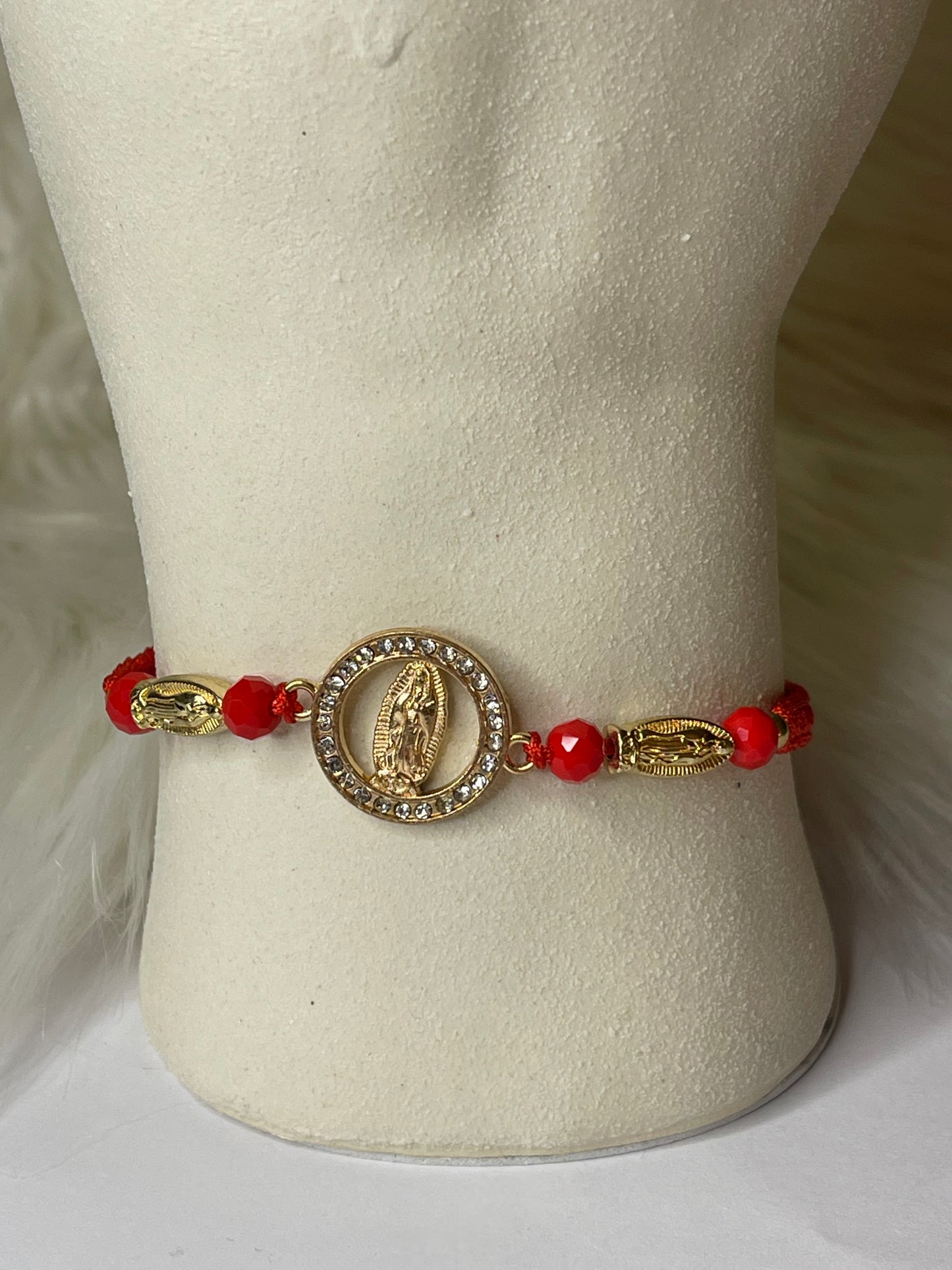 Virgencita red beads