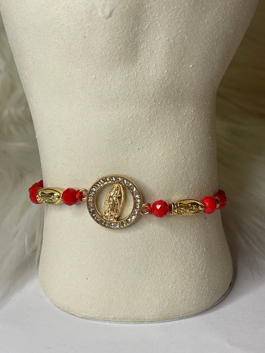 Virgencita red beads